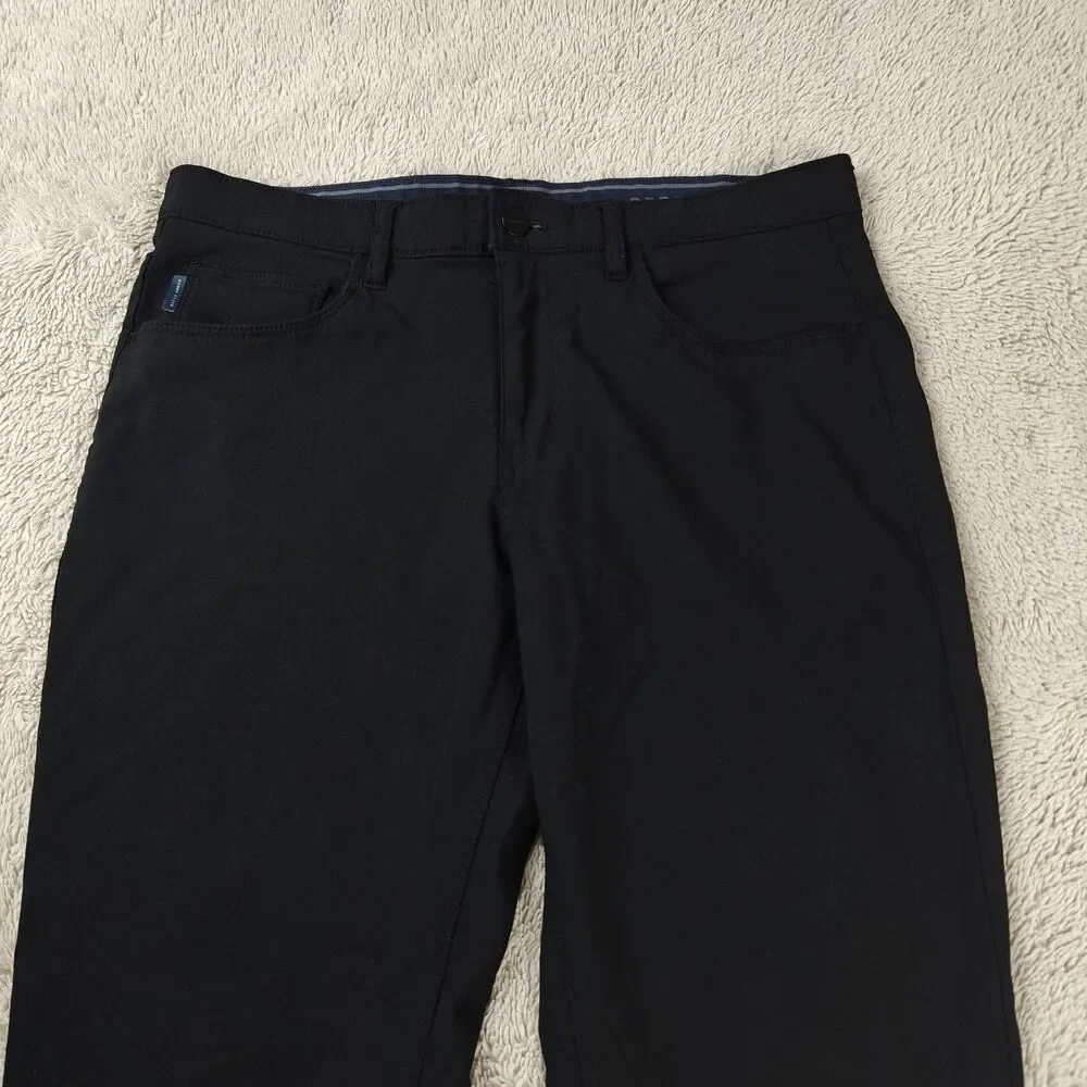 Perry Ellis Dress Pants Men's 32x30 Black Slim Fit Suit Trousers Viscose